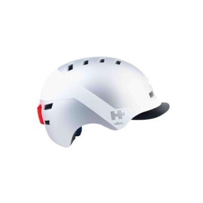 Casco bici/trotto ATLAS BL Urban Luce posteriore integrata L - Bianco