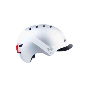 ATLAS BM Casque urbain vélo/trott éclairage arrière intégré M - Blanc 2