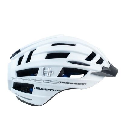 EOS LB MTB-Helm mit Lichtern und Blinkern und integriertem Audio L - Weiß