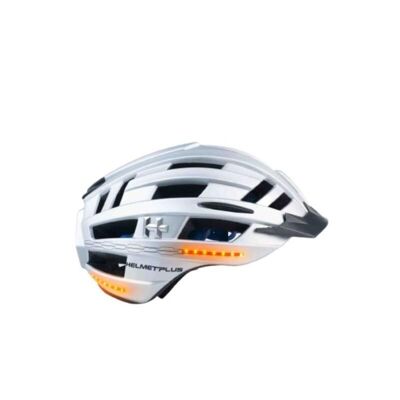 EOS LM MTB-Helm mit Lichtern und Blinkern und integriertem Audio L - Grau