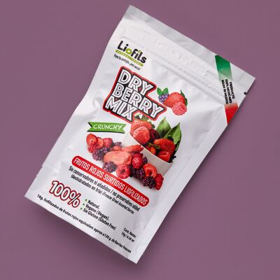 Snack de frutos rojos liofilizados