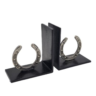 Bookends - Horse Peddle - Home Decor - Black Antique - Old Metal - 15cm height