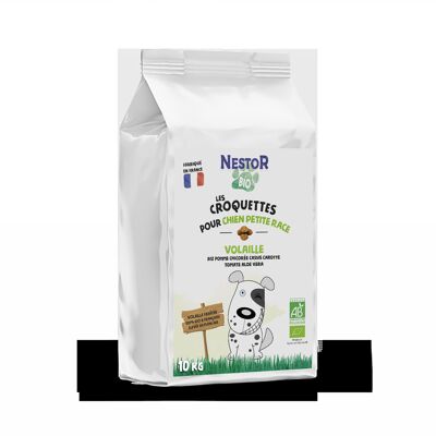 ORGANIC CROQUETTES FOR SMALL BREED DOG WITH POULTRY 10Kg