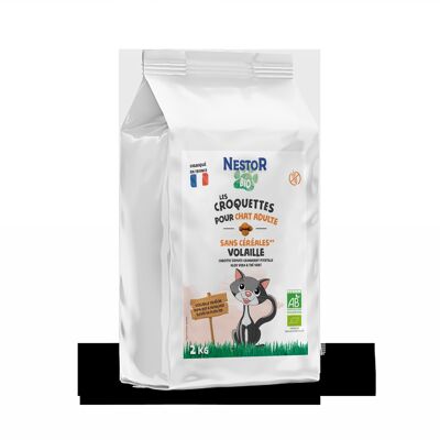 ORGANIC CROQUETTES WITHOUT CEREALS ADULT CAT 2Kg