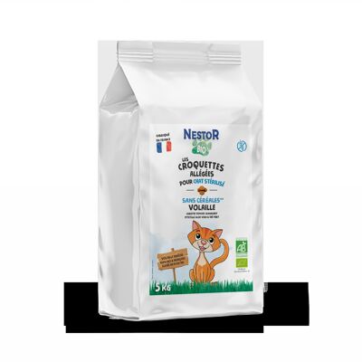 CROQUETTES BIO POUR CHAT STÉRILISÉ ET ALLEGÉ 5kg