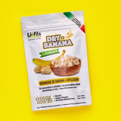 Snack de plátano liofilizado