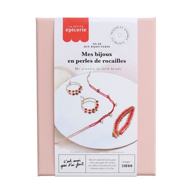 Kit MKMI - Mes bijoux en perles de rocailles - Rouge (310051)