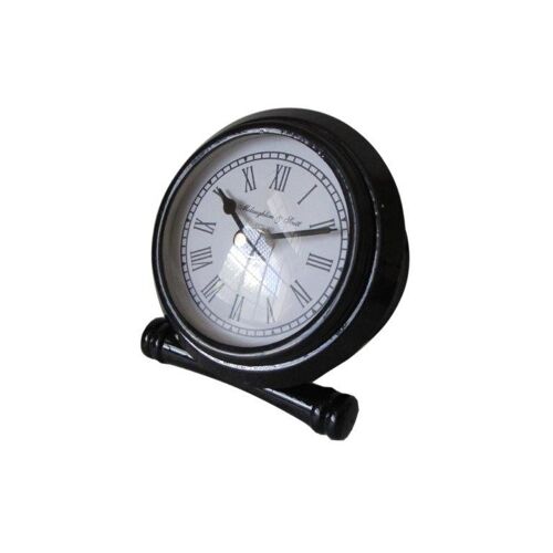Table Clock - Home decoration - Metal - Black - 9.5cm height