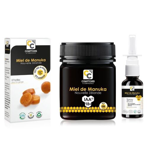 PACK TRIO IMMUNITÉ MIEL DE MANUKA (24 unités)