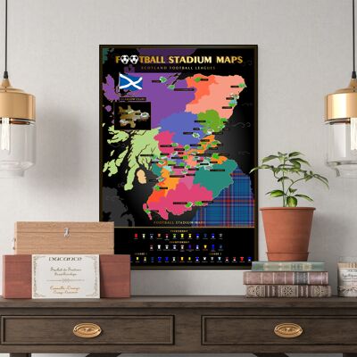 Mapa rasca y gana del estadio de fútbol de Escocia