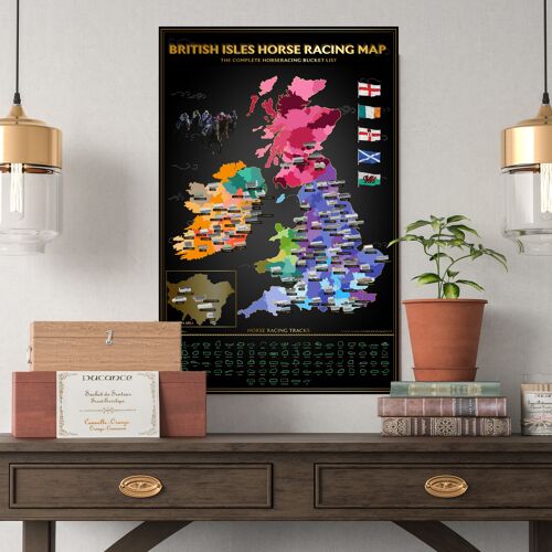 British Isles Horse Racing Scratch-Off Map