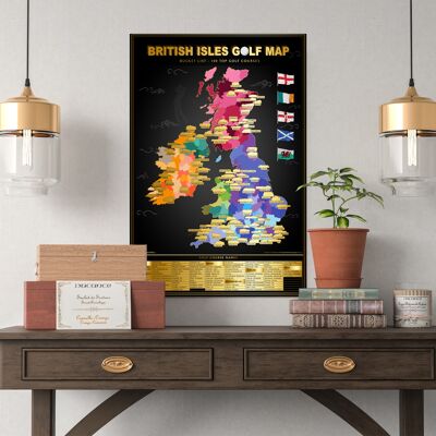 Mapa raspadito de golf de las Islas Británicas