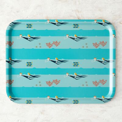 Sea Swimmers Sustainable Wooden Tray (Large)