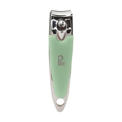 100% stainless steel green manicure nail clipper