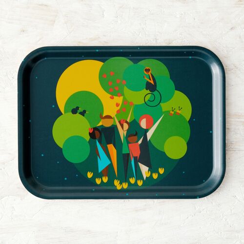 Earth Party People Sustainable Wooden Tray (Small)
