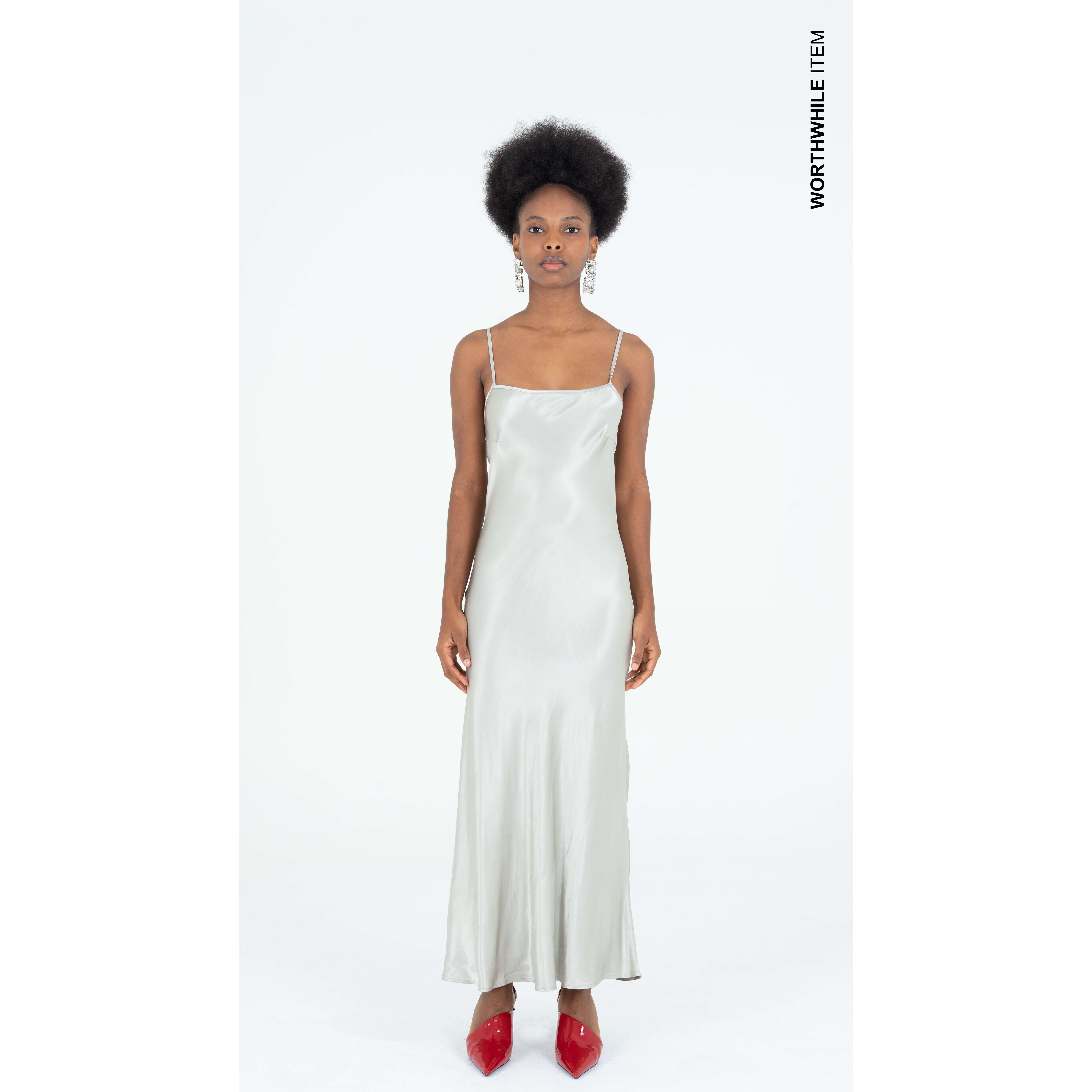 Abito lungo argento lunare / Party Decadence