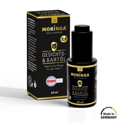 Olio viso e barba Moringa Maya Garden, 30 ml