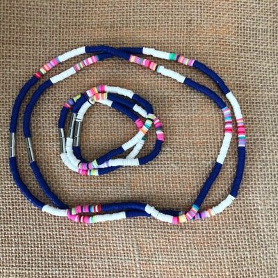 Bracelet and necklace - blue