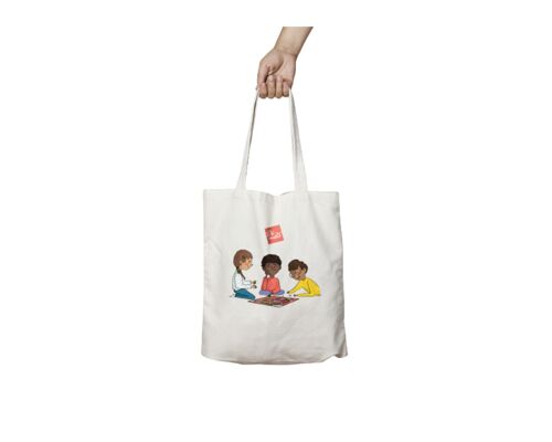 Tote Bag en coton avec dessin imprimé sur une face - Taille enfants