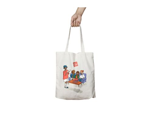 Tote Bag en coton avec dessin imprimé sur une face - Taille adulte