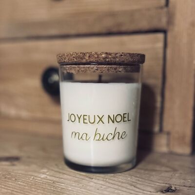 Transparent candle CUSTOMIZABLE cork lid