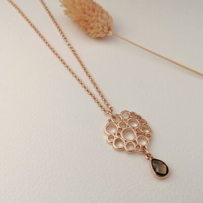 Necklace - Golden Flower - gold - smoke
