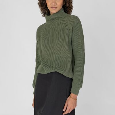 Turtleneck made from organic cotton thyme