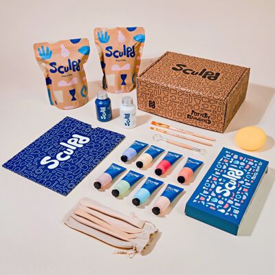 Kit de poterie Sculpd et kit de peinture pastel