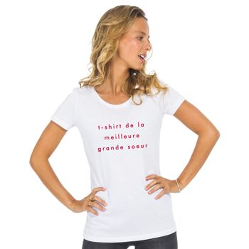 TSHIRT BLANC TSHIRT DE LA MEILLEURE GRANDE SŒUR 2 MPT femme