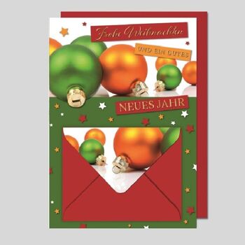 Carte de Noël avec enveloppe d'argent - UK-40063 1
