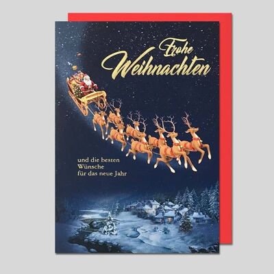 Sleigh Ride Christmas Card - UK-40053