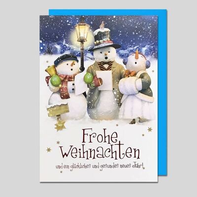 Cartolina di Natale pupazzi di neve - UK-40051