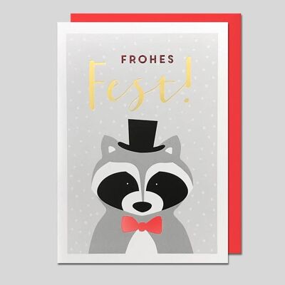 Raccoon Christmas Card - UK-40031