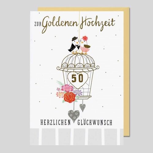Goldhochzeitskarte / Serie AVANTGARDE - UK-34753