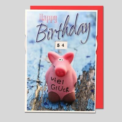 Greeting card with speeds for the 10th-109th Birthday - UK-33712