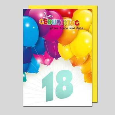 Happy 18th Birthday Card - UK-33770/18