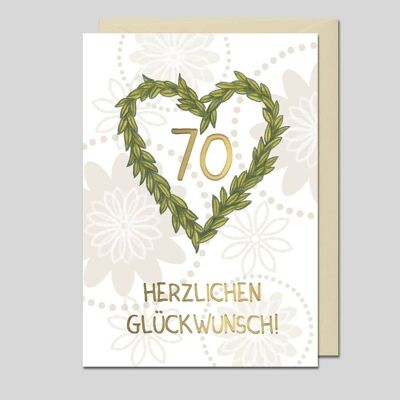 Glückwunschkarte zum 70. GEBURTSTAG - UK-34563/70