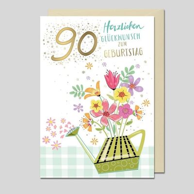 90TH BIRTHDAY Happy Birthday Card - UK-34592