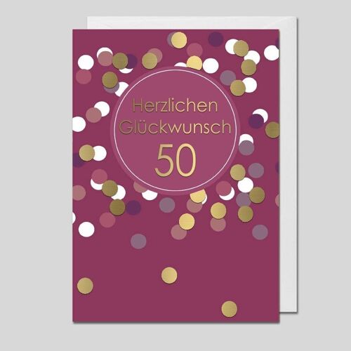 Glückwunschkarte zum 50. Geburtstag - UK-34647/50