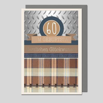 Happy 60th Birthday Card - UK-34507