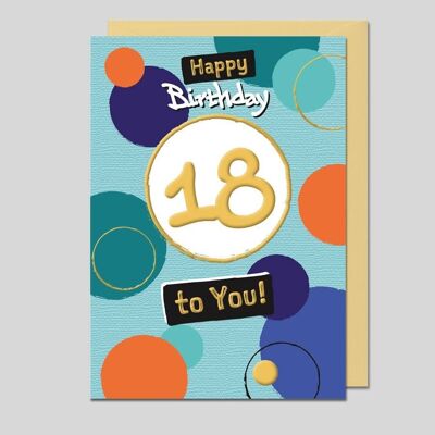 Happy 18th Birthday Card - UK-34055/18