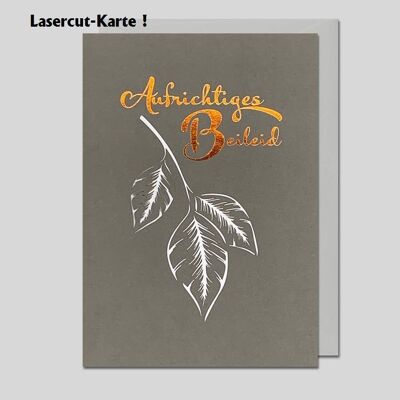 Classy Condolence Card with Laser Cut - UK-1840