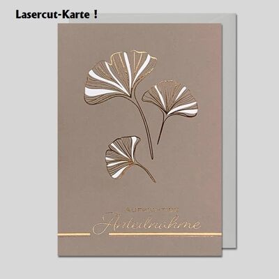 Edle Trauerkarte mit Laser-Cut - UK-1838