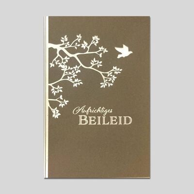 Classy Condolence Card with Laser-Cut - UK-1766