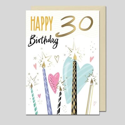 Glückwunschkarte "30 - HAPPY BIRTHDAY" - UK-34586