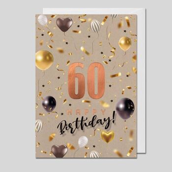 Carte Joyeux 60e anniversaire - UK-34659/60