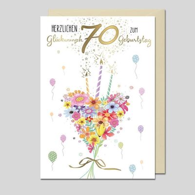 Glückwunschkarte "70 - HAPPY BIRTHDAY" - UK-34590