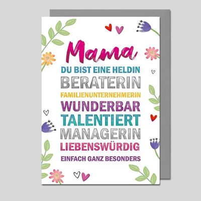 Biglietto per la festa della mamma felice - UK-34629