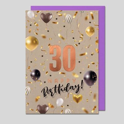 Happy 30th Birthday Card - UK-34659/30