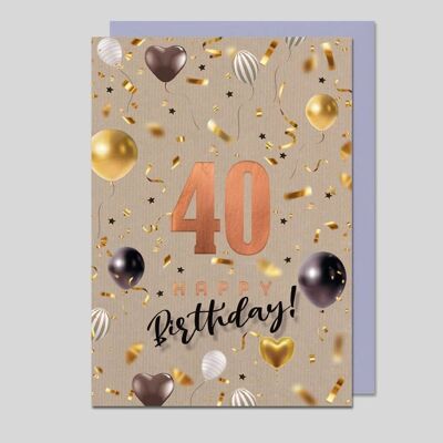 Happy 40th Birthday Card - UK-34659/40